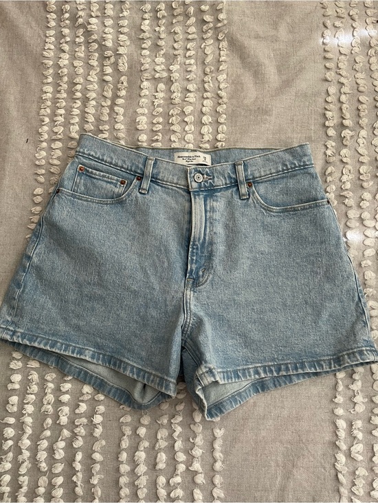 Abercrombie & Fitch Pants - Abercrombie & Fitch Light Blue Denim High-Rise Shorts